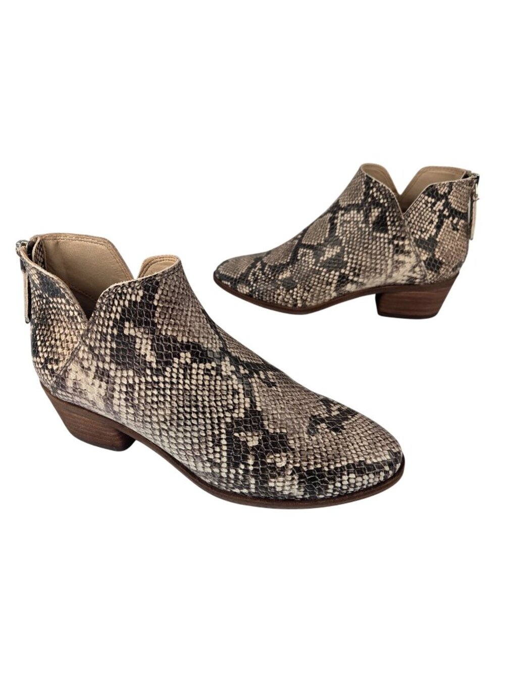 Dolce Vita Karsen Snakeskin Print Ankle Booties Size 6.5M